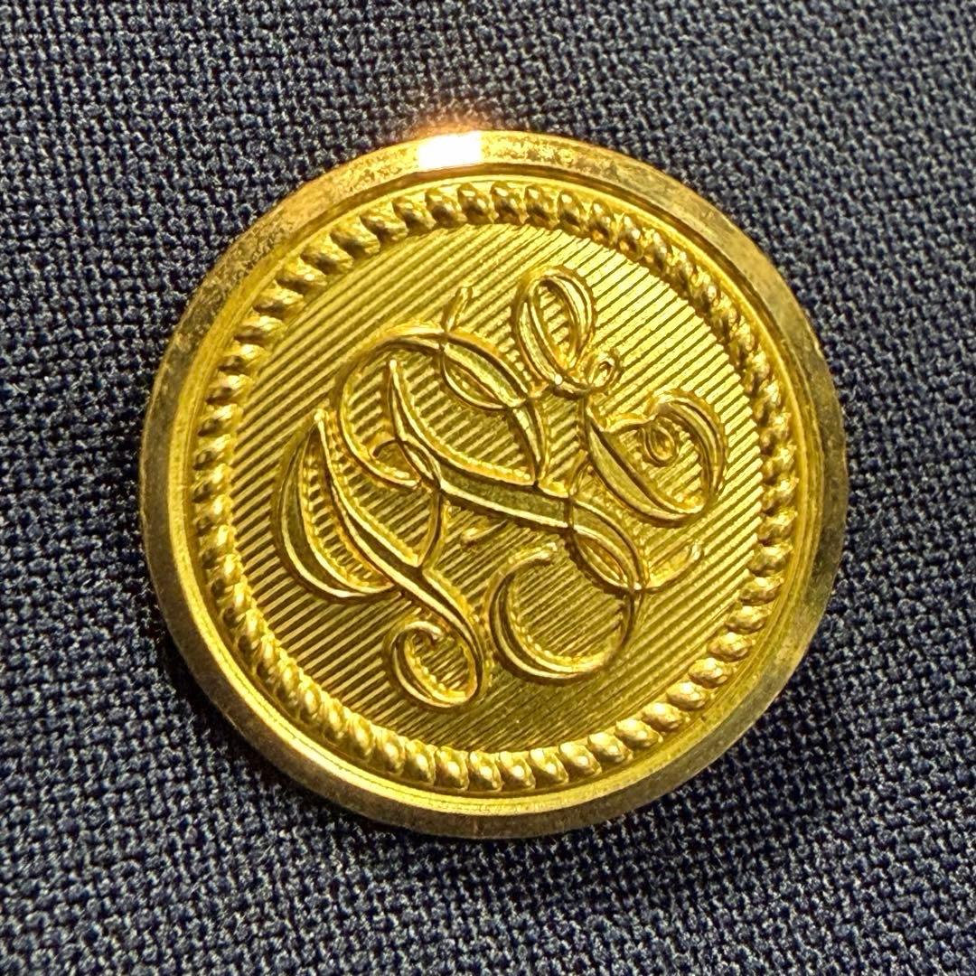 J.PRESS 紺ブレ 金ボタン ダブル 背抜き 刻印 ネイビー M