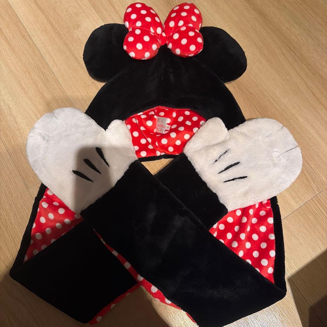Disney ミニー　ファンキャップ　マフラー