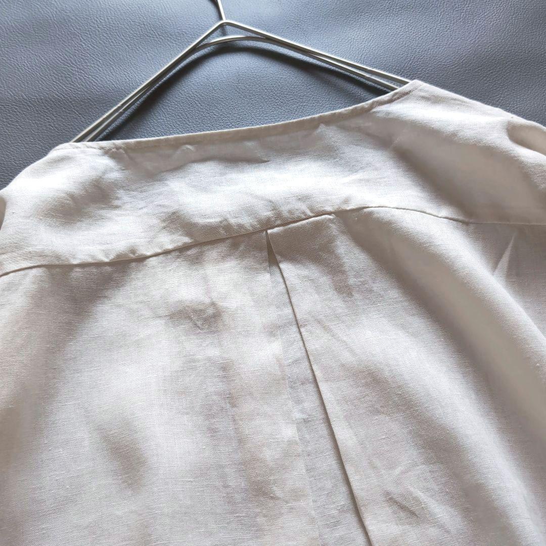 極美品✨23SSビアズリー 前結びリネンチュニックブラウス 麻