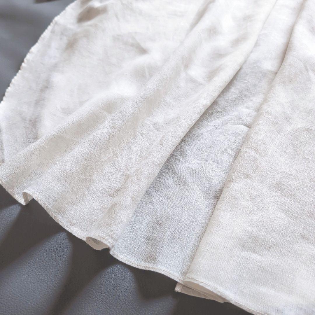 極美品✨23SSビアズリー 前結びリネンチュニックブラウス 麻