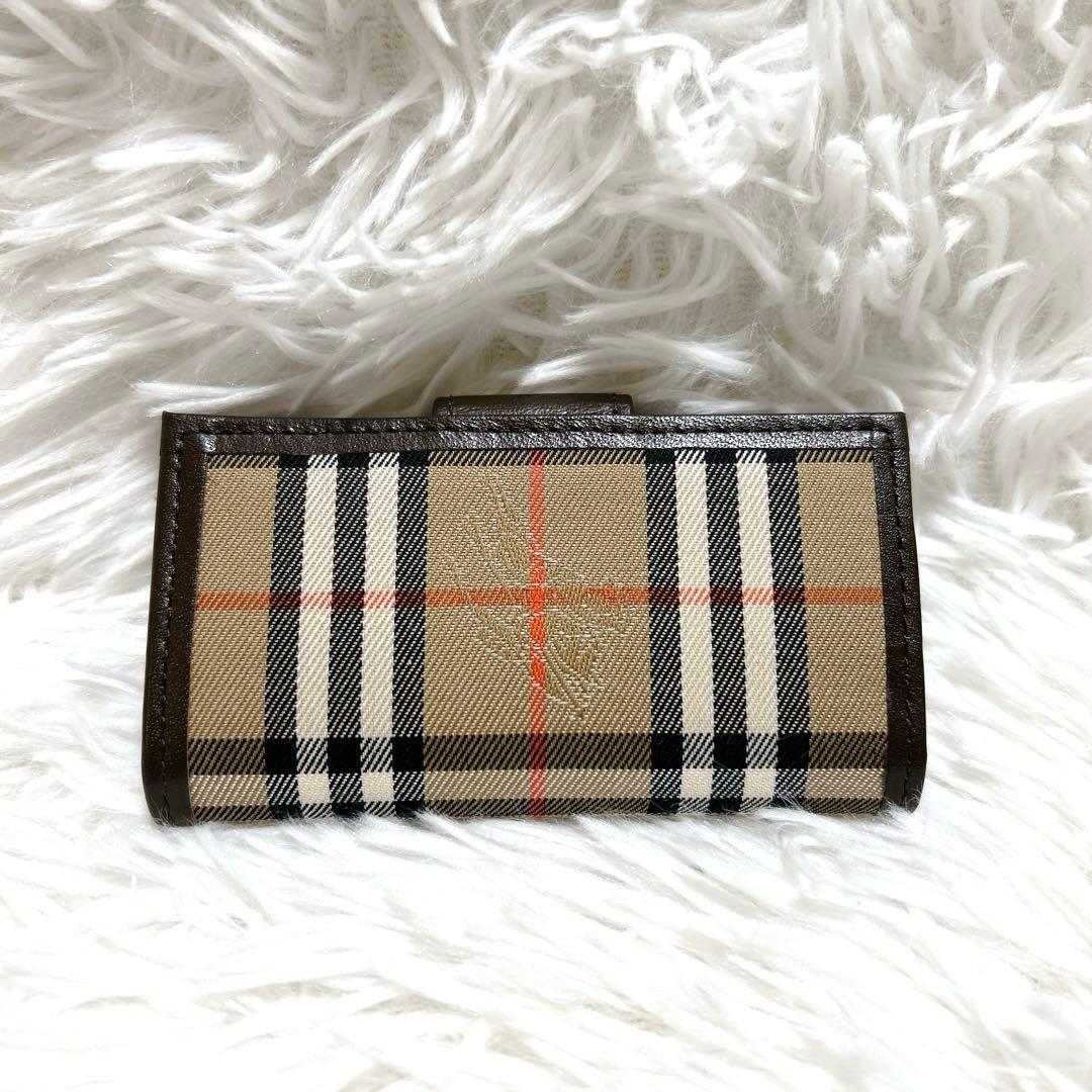 【新品】Burberry ノバチェック 4連キーケース シャドー 希少 廃盤品