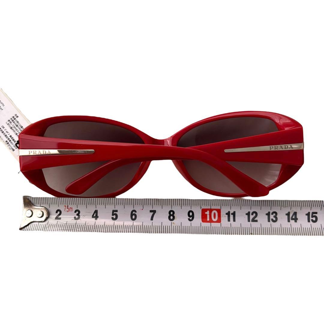 【未使用】プラダ★PRADA サングラス レッド 赤色 太フレーム メガネ