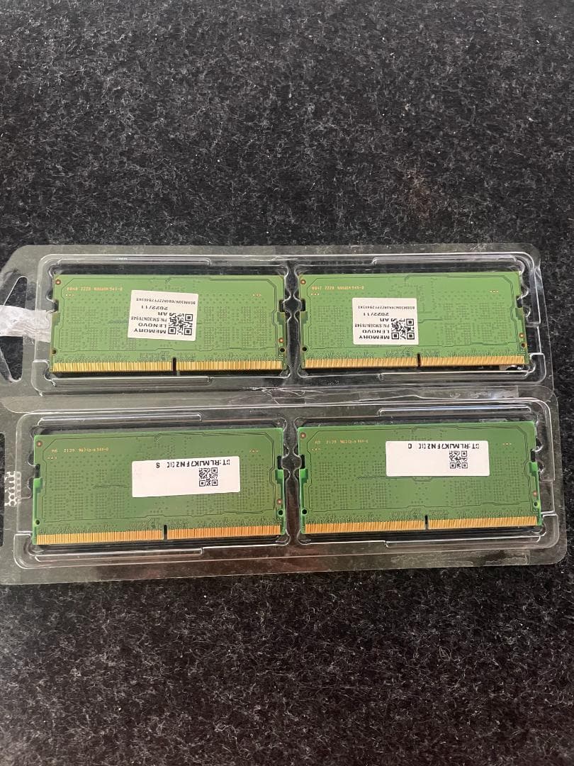 Samsung DDR5-4800MHz 8GB×4枚ノートPC用 動作確認済み