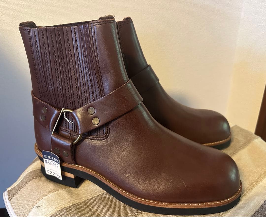 【新品未使用】ブラウン レザー エンジニアブーツ