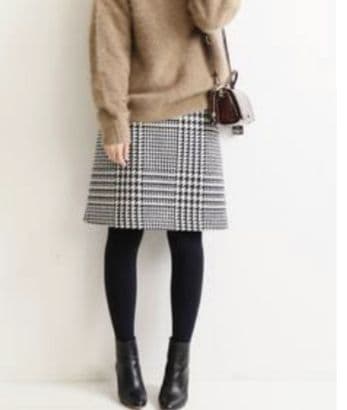 イエナ ロービングチェック台形スカート ネイビー サイズ40 美品！