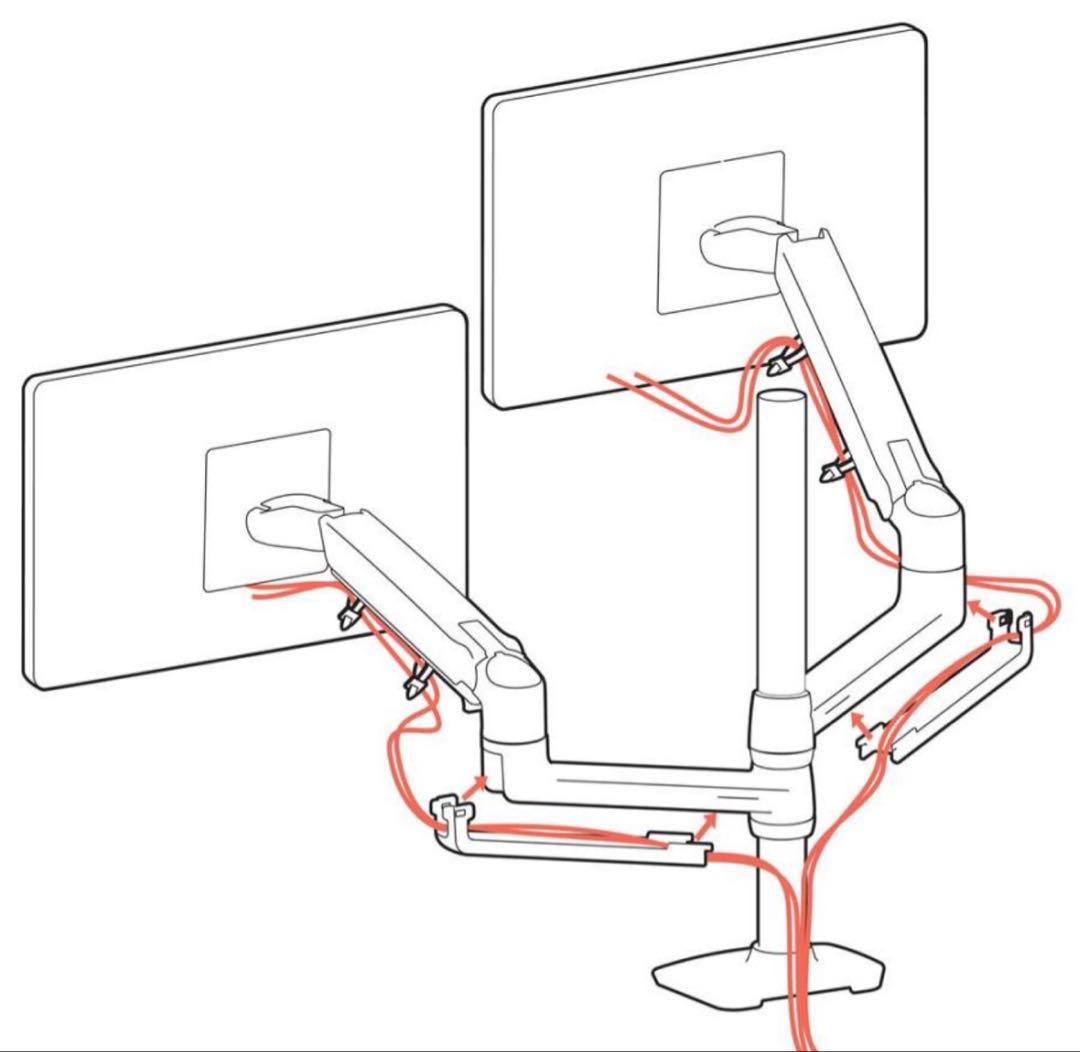 ERGOTRON LX デュアルアーム　長身ポール(アルミ)45-549-026