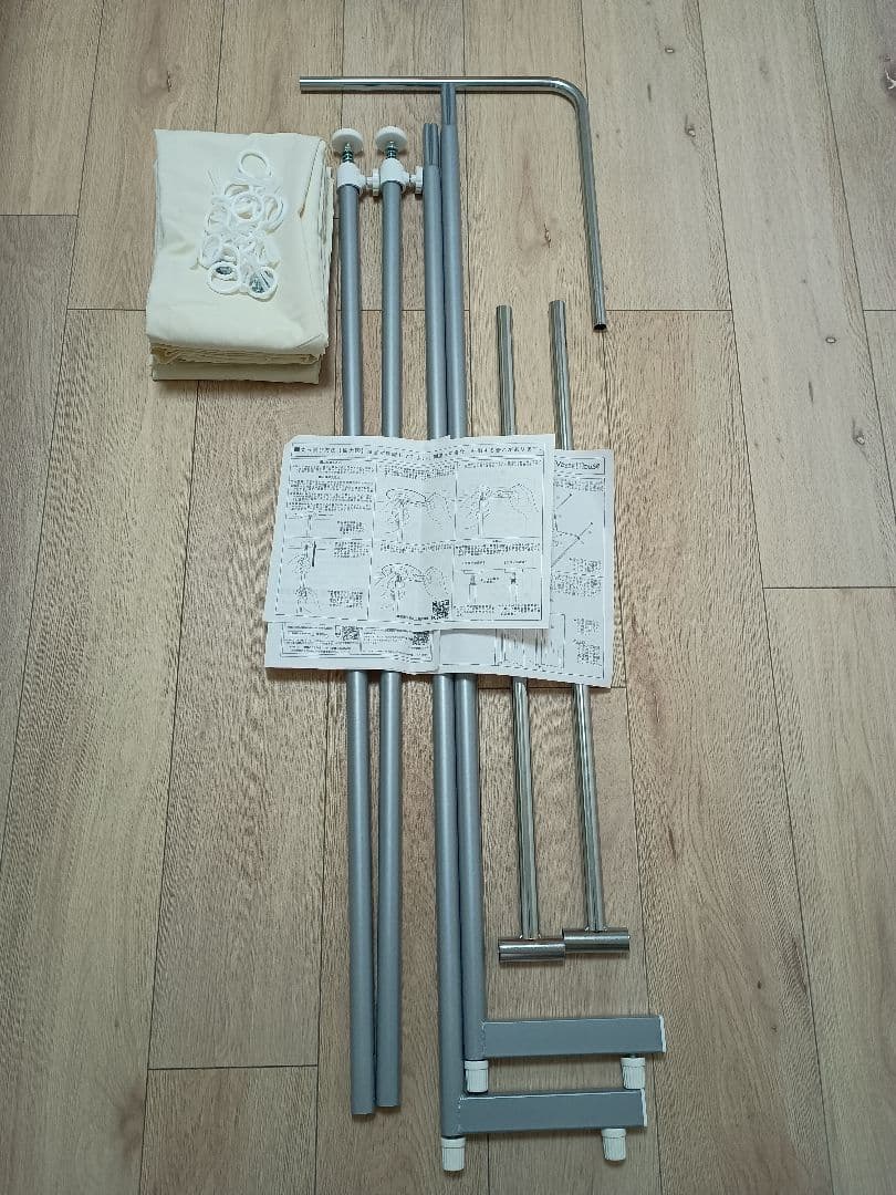 ★未使用★L字コーナー サロン用更衣室 簡単突っ張り式 目隠しカーテン