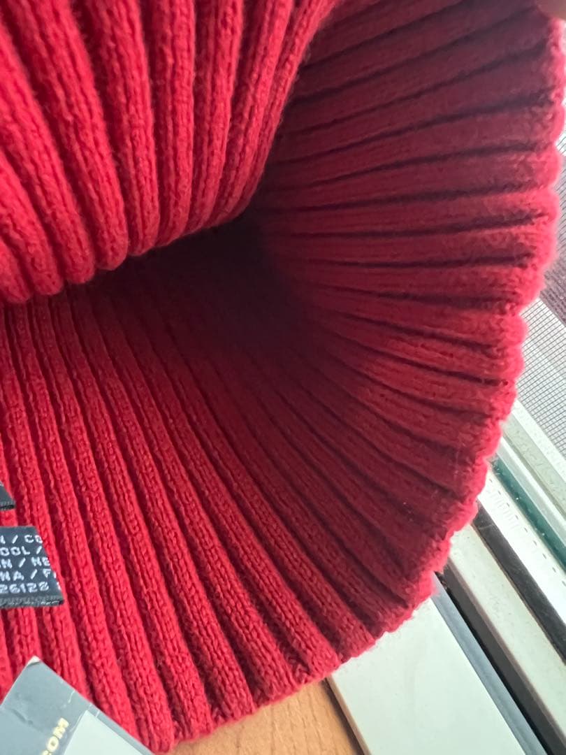 Polo Ralph Lauren ポロベア刺繍 ニット帽 レッド