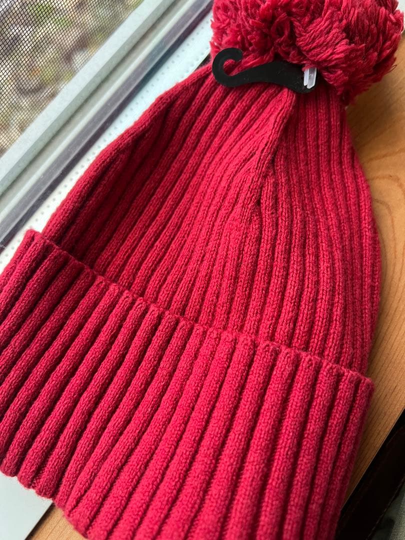 Polo Ralph Lauren ポロベア刺繍 ニット帽 レッド