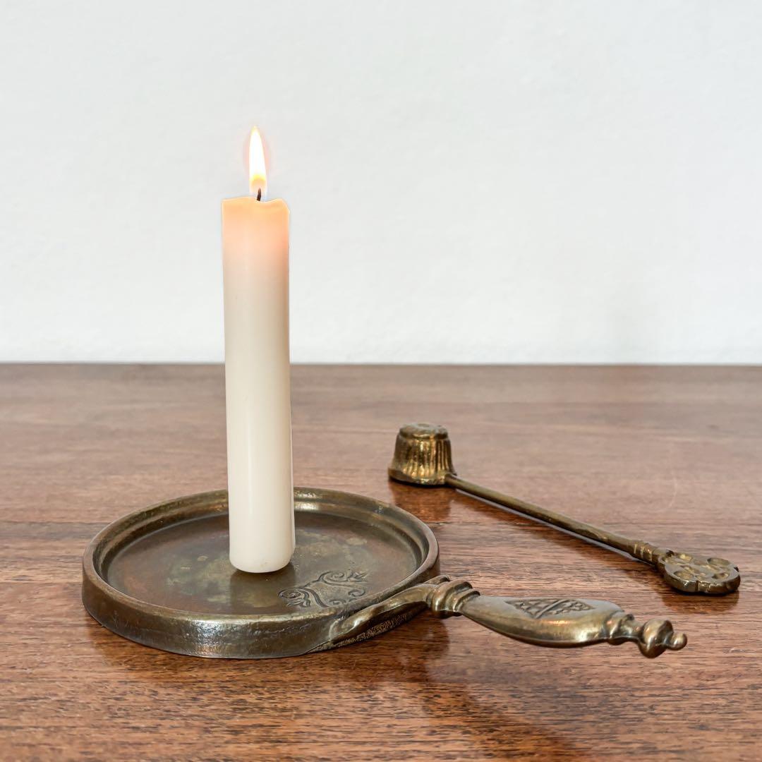 【ドイツ キャンドルスタンドとスナッファーセット U】ヴィンテージ