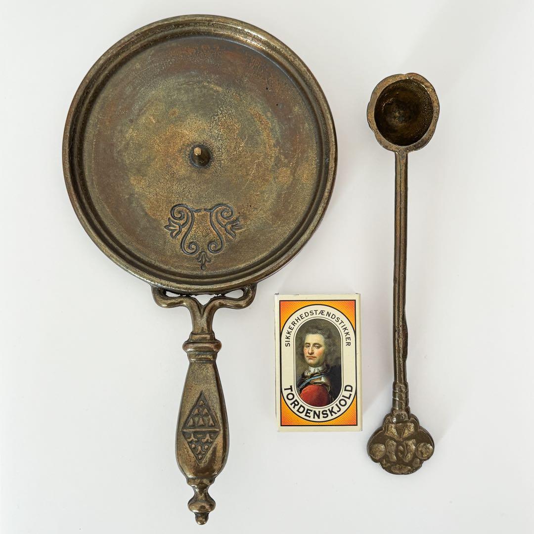 【ドイツ キャンドルスタンドとスナッファーセット U】ヴィンテージ