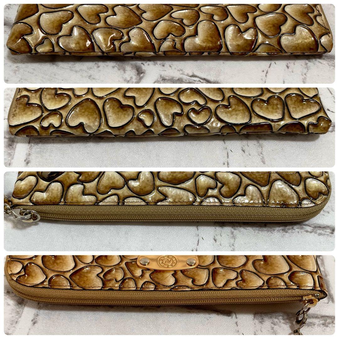 極美品✨アタオ　長財布　ハッピーシャワー　ハート総柄　ハッピーヴィトロ・プリマ