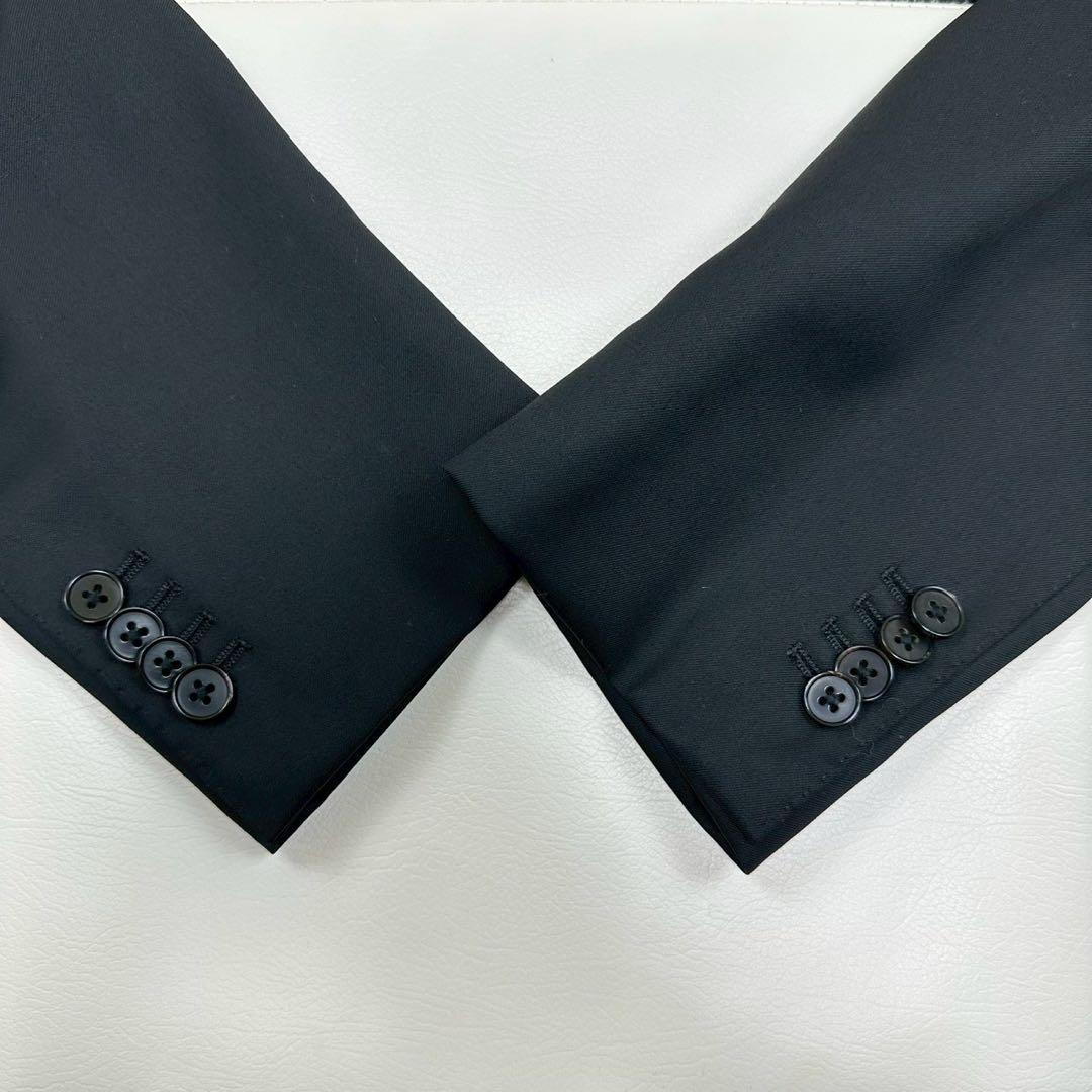 美品✨ ユニバーサルランゲージ カノニコ 3ピース ビジネススーツ 黒 44 S