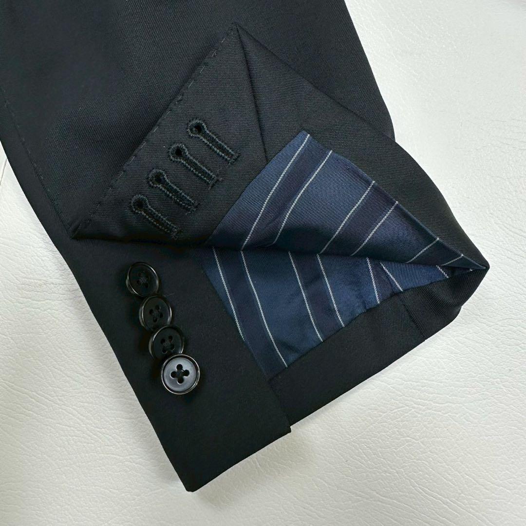 美品✨ ユニバーサルランゲージ カノニコ 3ピース ビジネススーツ 黒 44 S