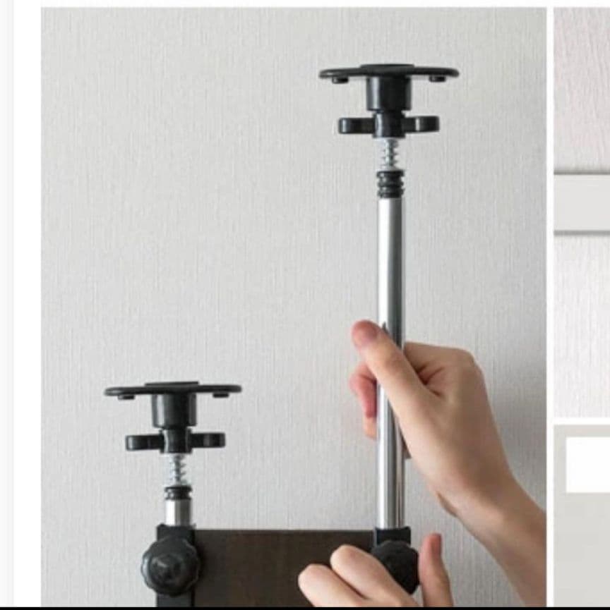 【新品未開封】突っ張りテレビスタンド 壁掛け棚 ホワイト×ホワイトワイドタイプ