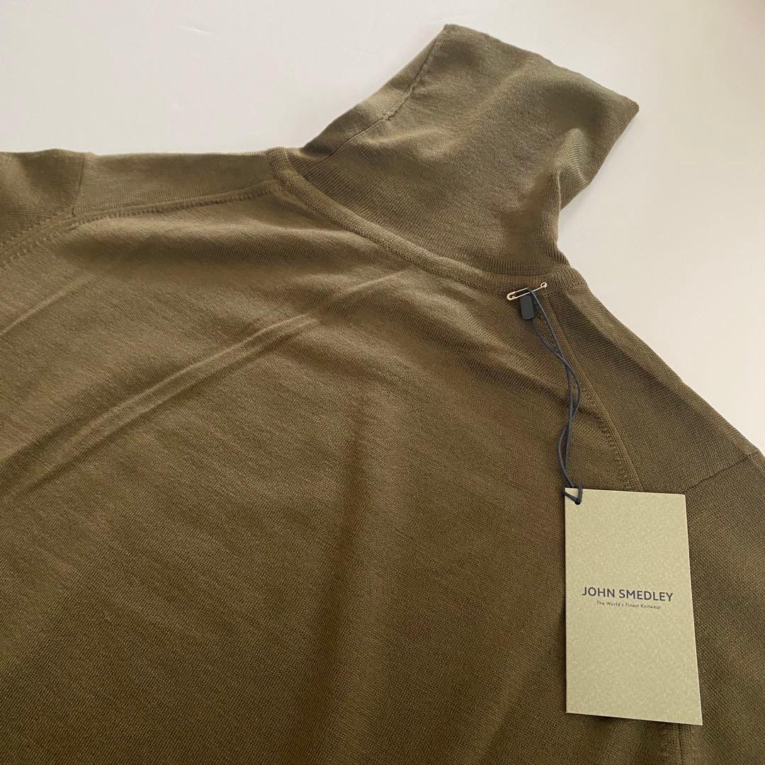 未使用 john smedley タートルネック 30ゲージ M カーキ