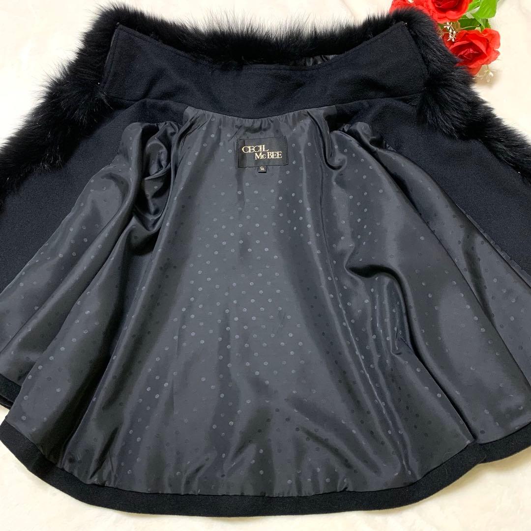 専用 セシルマクビー ポンチョ ショート丈 アンゴラ フォックスファー Y2K