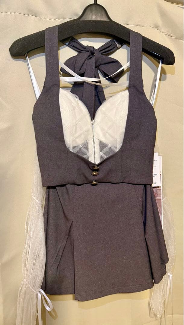 新品未使用セットアップ[an]AOC-3817 キャバドレス クロップドレス