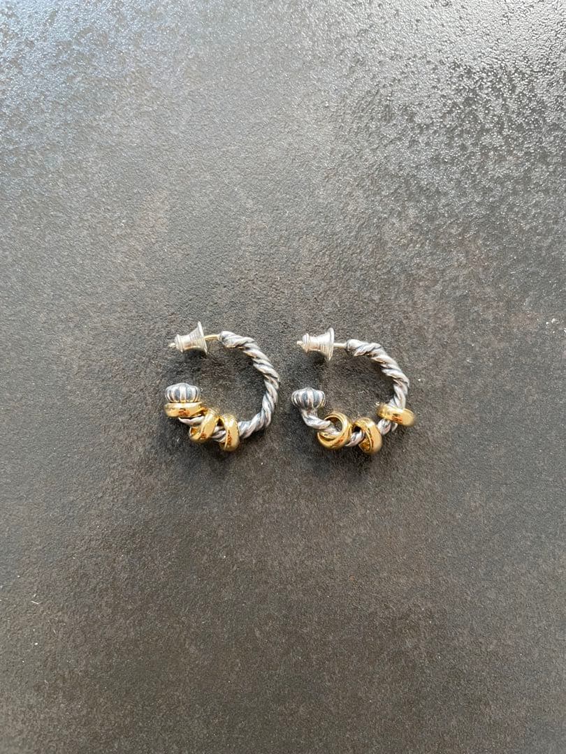 古着arrow Bill Wall Leather /ツイストフープピアス