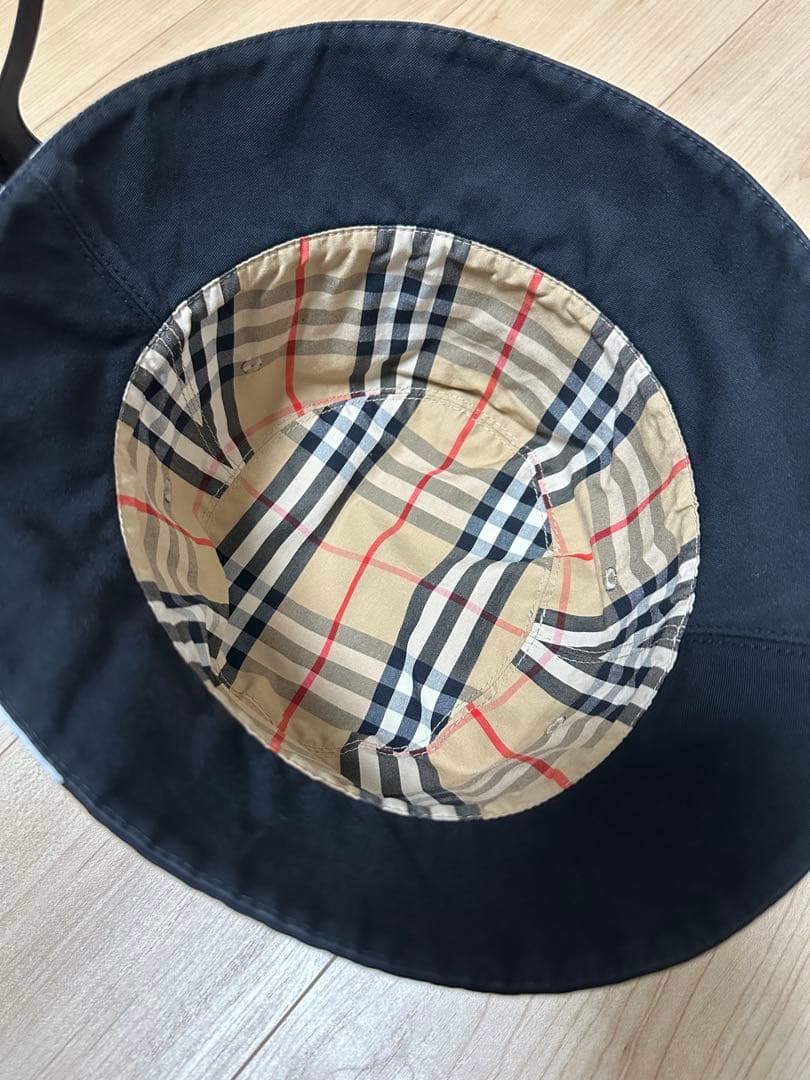 BURBERRY バーバリー バケットハット ブラック Lサイズ