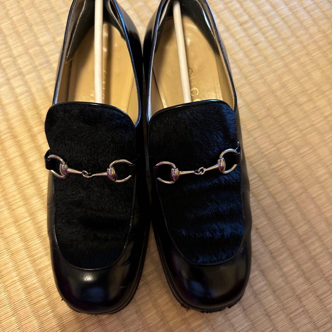 GUCCI moccassino pelle ローファー ハラコ 23