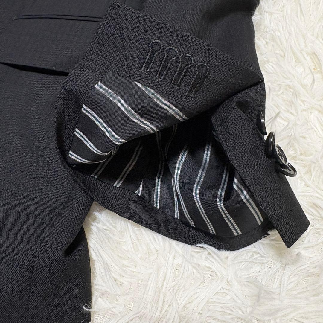 【新品未使用】ザスーツカンパニー セットアップ カノニコ チェック ブラック L