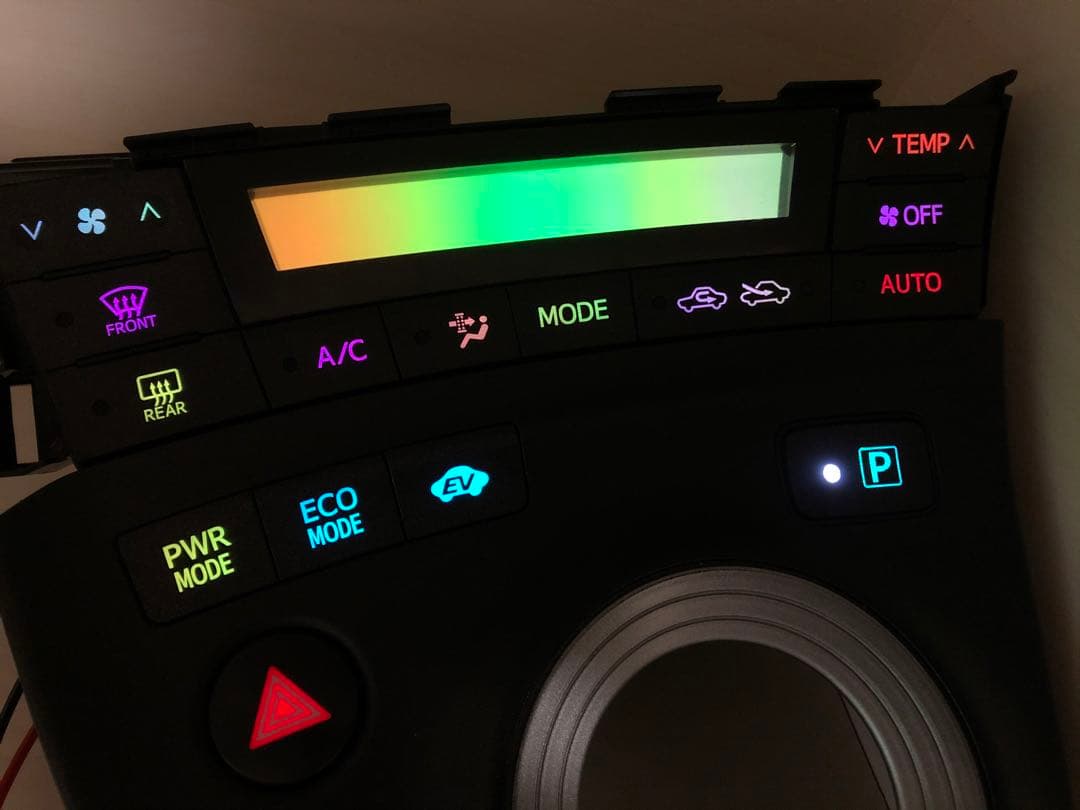 【自動色変化仕様】ZVW30 プリウス 前期 エアコン シフトパネル　No56