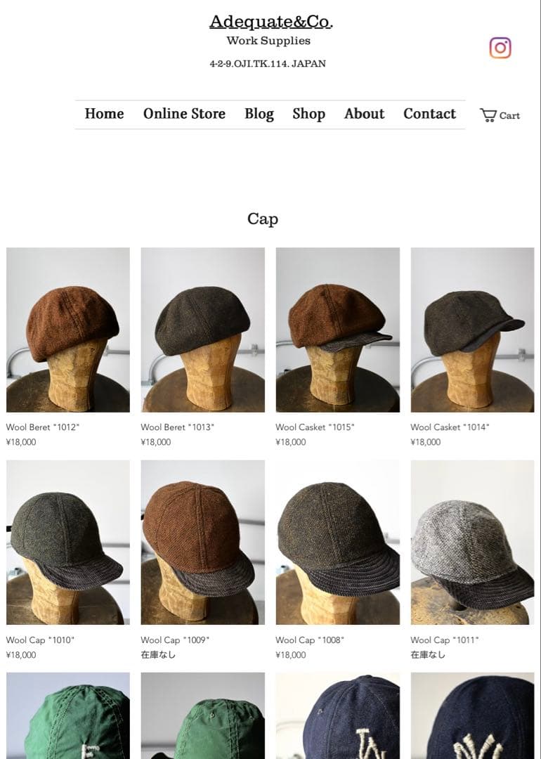adequate&co CDステンシル　ワークキャップ　アダクワッタ