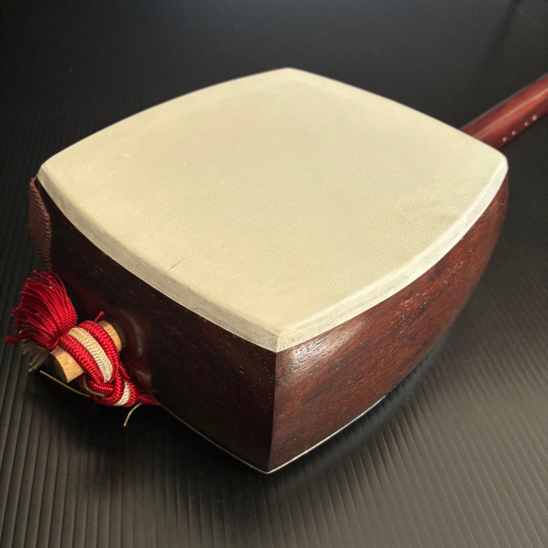 皮破れなし 長唄 三味線 初心者セット 細棹 付属品多数あり