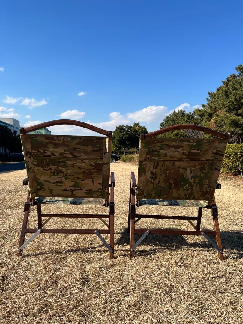 美品kimicampクラッシックチェア CAMOUFLAGE 2脚セット