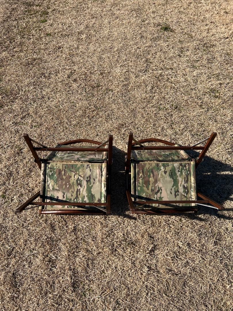 美品kimicampクラッシックチェア CAMOUFLAGE 2脚セット