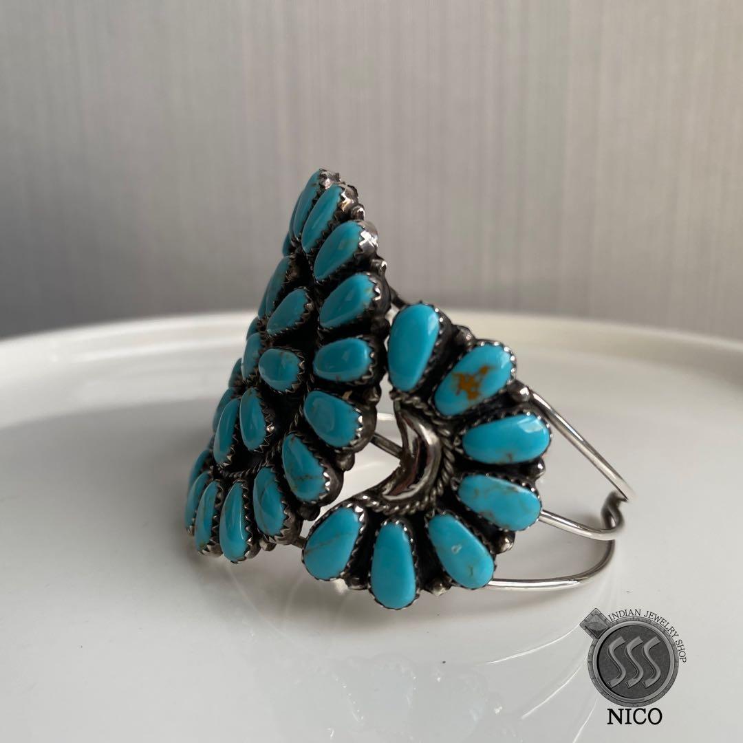 新品　ナバホ族　Navajo インディアンジュエリー　ターコイズ　バングル