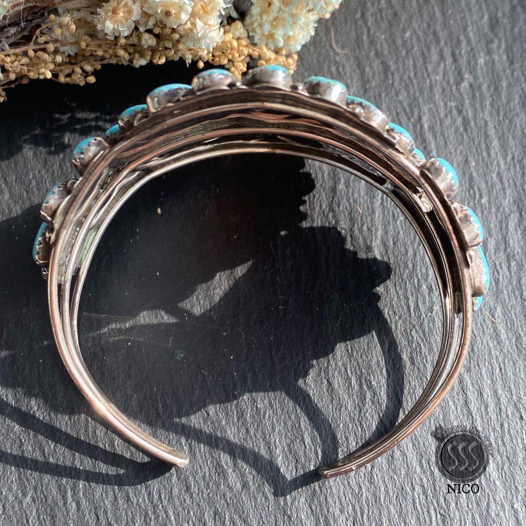 新品　ナバホ族　Navajo インディアンジュエリー　ターコイズ　バングル