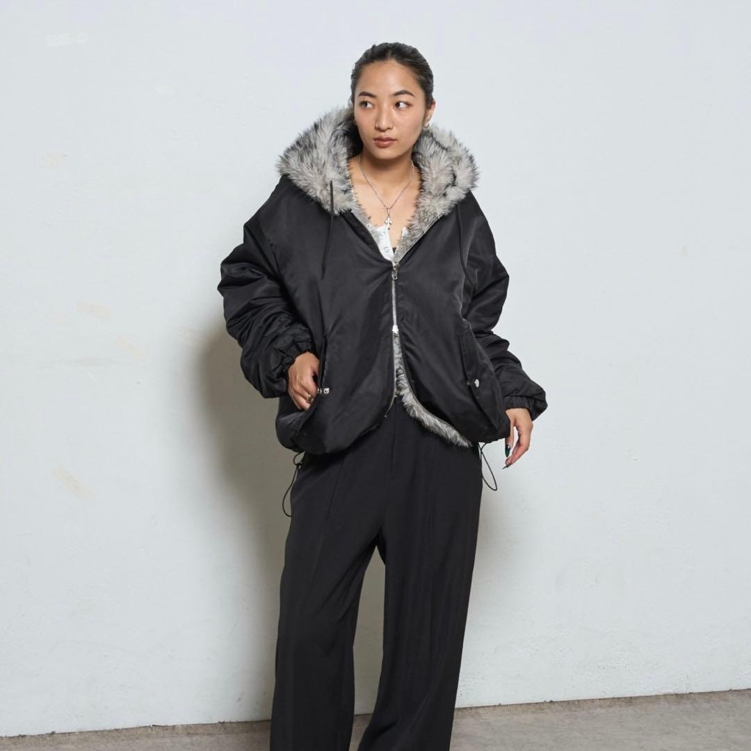 【ユニセックス】2way リバーシブルファーブルゾン