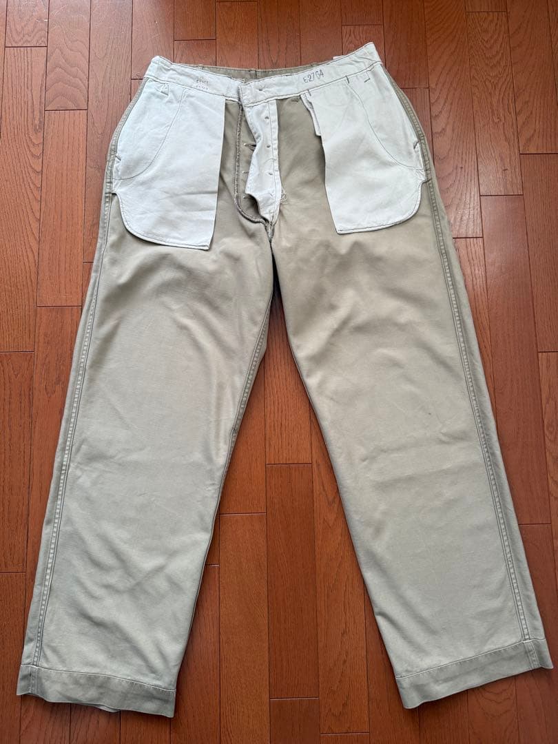 40s 当時物 M45 US ARMY 45カーキ チノ W34 L31