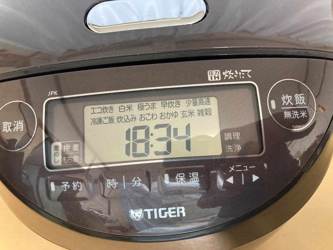 JPK-B180 TIGER 圧力 IH 炊飯器 ジャー 2021年製　1,8L