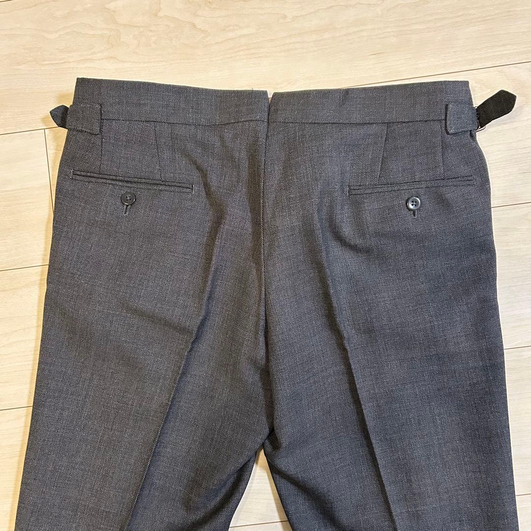 リングヂャケット スラックス グレー ウール100% サイドアジャスター 日本製