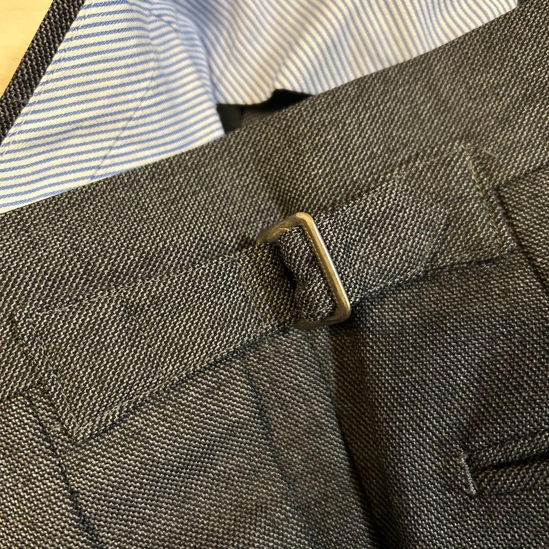 リングヂャケット スラックス グレー ウール100% サイドアジャスター 日本製