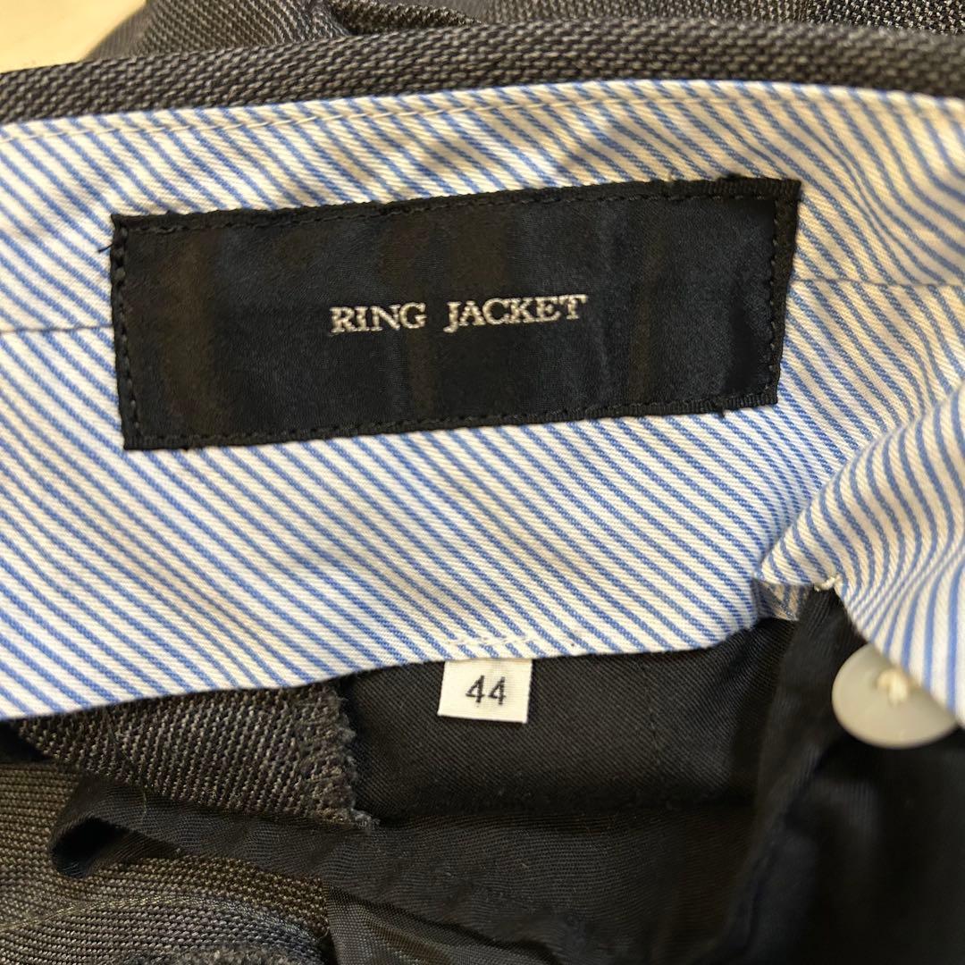 リングヂャケット スラックス グレー ウール100% サイドアジャスター 日本製