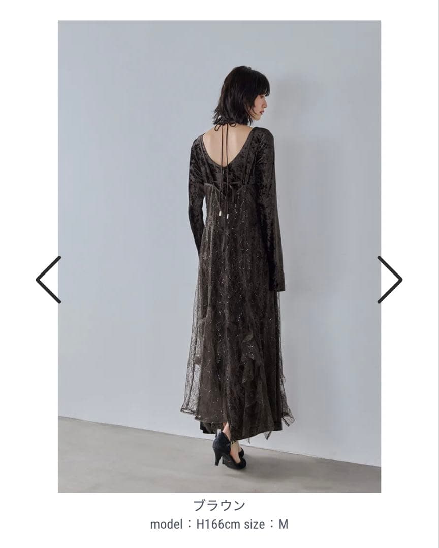 スーツ・フォーマル・ドレス ANDRESD sparkle lace velour dress