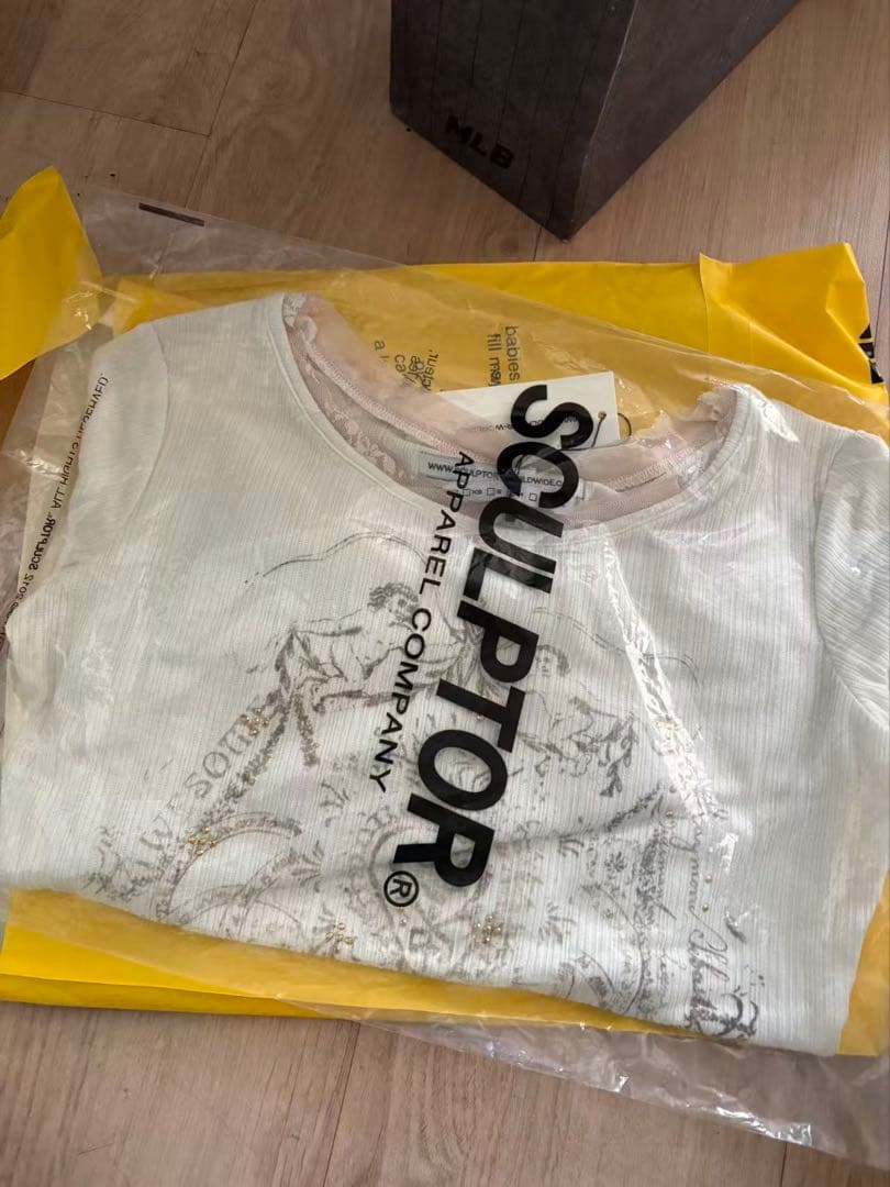 韓国sculptor Triple Lace Layered Tシャツ M