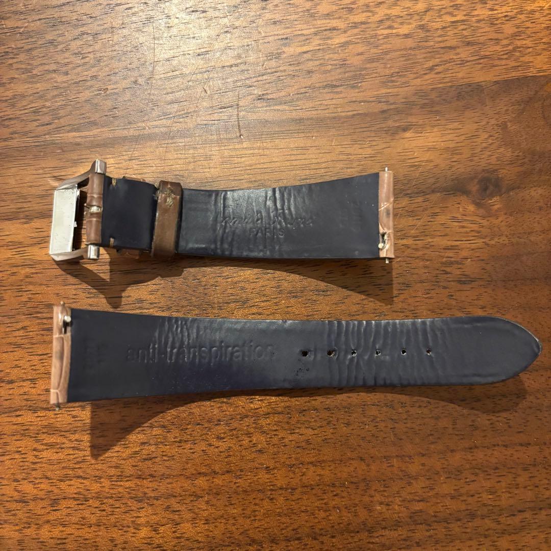 【限定】カミーユフォルネ 時計用ベルト　アリゲーター　20-16