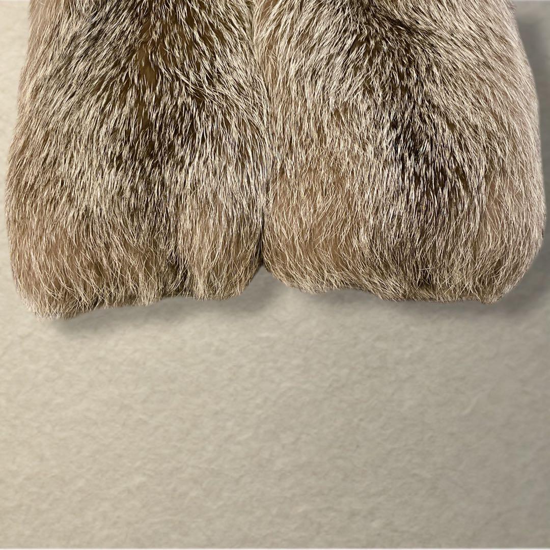 肉厚◎ 極上毛並み サガフォックス シルバーフォックス ファーコート 本毛皮