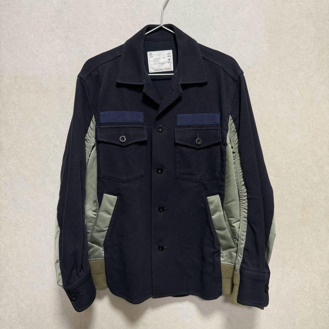 sacai 20aw コントラストディテールスリーブドッキングジャケット 1