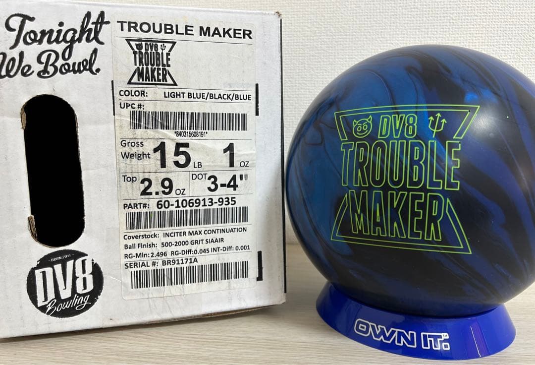 ボウリング　トラブルメーカー(15ポンド新品)