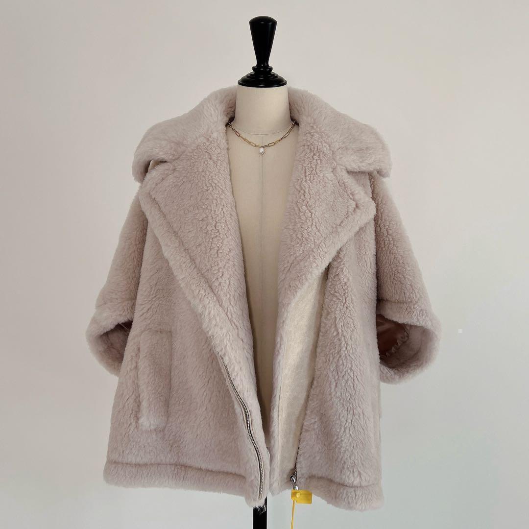 新品未使用 別注ベアポンチョジップテーラードライトベージュ