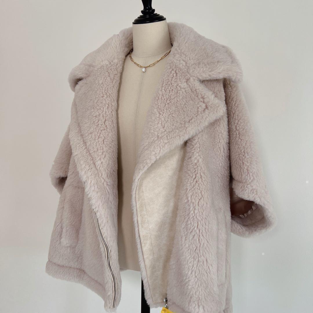 新品未使用 別注ベアポンチョジップテーラードライトベージュ