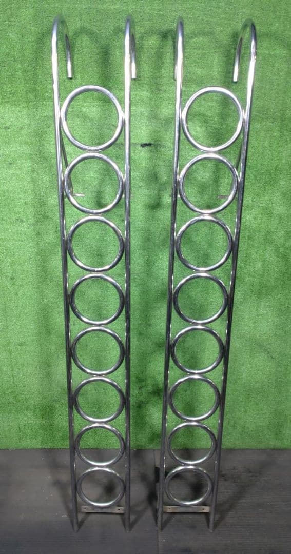 デコトラ　丸リング　プール　ハシゴ　梯子　ステンレス　当時物　レトロ