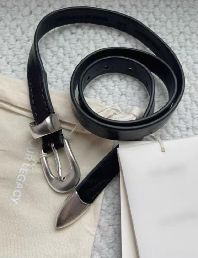 OUR LEGACY ブラックレザーベルト
