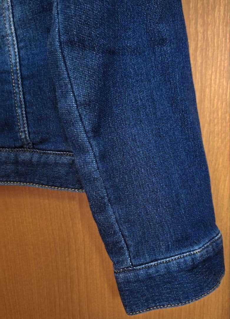 【新品】ローズティアラ　レース襟付きデニムジャケット　伸縮性◎　42サイズ